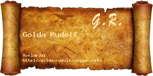 Golda Rudolf névjegykártya